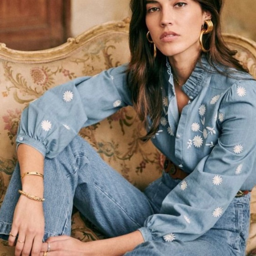 Sezane Lamie blouse 36 NWT